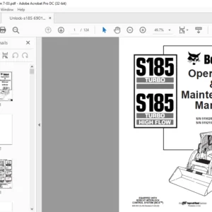 Bobcat S185 Turbo S185 Turbo High Flow Operation & Maintenance Manual - PDF DOWNLOAD