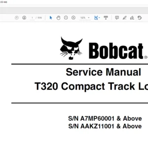 Bobcat T320 Compact Track Loader Service Manual 6987046 (6-10) - PDF DOWNLOAD