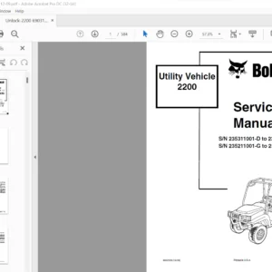 Bobcat Utility Vehicle 2200 Service Manual 6903129 (12-09) - PDF DOWNLOAD