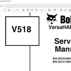 Bobcat V518 VersaHANDLER Service Manual 6902406 (3-06) - PDF DOWNLOAD