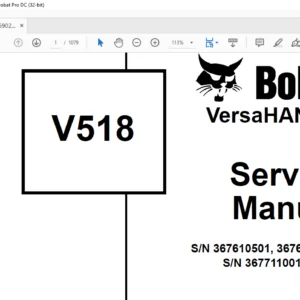 Bobcat V518 VersaHANDLER Service Manual 6902756 (5-11) - PDF DOWNLOAD