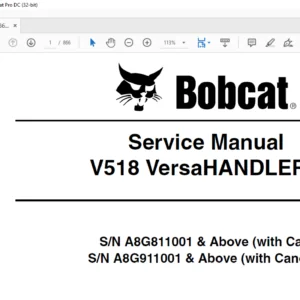 Bobcat V518 VersaHANDLER® Service Manual 6986676 (4-10) - PDF DOWNLOAD