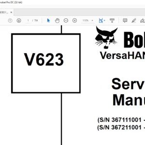 Bobcat V623 VersaHANDLER® Service Manual 6901675 (3-06) - PDF DOWNLOAD