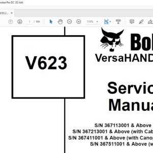 Bobcat V623 VersaHANDLER® Service Manual 6902407 (3-06) - PDF DOWNLOAD