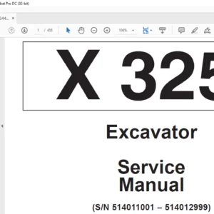 Bobcat X 325 Excavator Service Manual 6724480 (11–95) - PDF DOWNLOAD