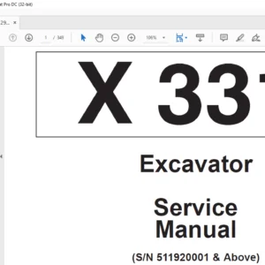 Bobcat X 331 Excavator Service Manual 6722918 (5–94) - PDF DOWNLOAD
