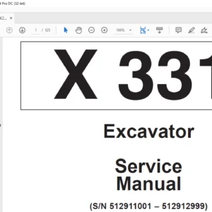 Bobcat X 331 Excavator Service Manual 6724222 (2–96) - PDF DOWNLOAD