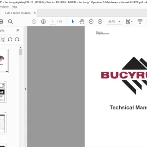 CAT Feeder Breaker DBT Diesel FBL-15 LHD Utility Vehicle Operators Manual  - PDF DOWNLOAD