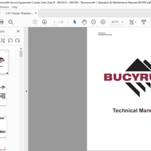 CAT Feeder Breaker Ravensworth Service Equipment Crawler Units (Size 9) Operation & Maintenance Manual - PDF DOWNLOAD