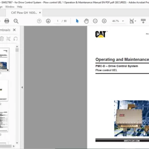 CAT Plow PMC-D – Drive Control System Plow control UEL Operation & Maintenance Manual  - PDF DOWNLOAD