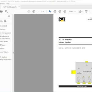CAT Roof Support 3D Tilt Monitor Operation & Maintenance Manual - PDF DOWNLOAD