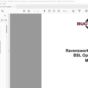 CAT Roof Support Ravensworth Set 2 BSL Operation & Maintenance Manual - PDF DOWNLOAD