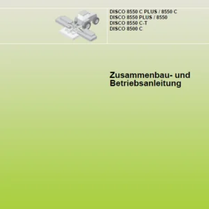 CLASS DISCO 8550 C PLUS/8550C 8550 PLUS/8550 8550 C-T 8500 C Zusammenbau- und Betriebsanleitung Manual