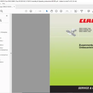 CLASS DISCO 9300 C Duo 9300 RC Duo 8600 C Duo Zusammenbau- und Umbauanleitung Manual - PDF DOWNLOAD (GERMAN)