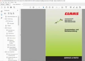 CLAAS TRANSPORTWAGEN DIRECT DISC 610 520 Contour 520 Comfort Zusammenbau- und Betriebsanleitung Manual - PDF DOWNLOAD (GERMAN)