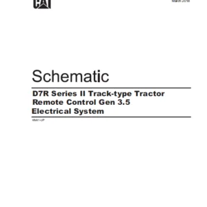 EN CAT Track-Type Tractor D7R Series II Track-type Tractor Remote Control Gen 3.5 Track-Type Tractor Electrical System Schematic Manual - PDF DOWNLOAD