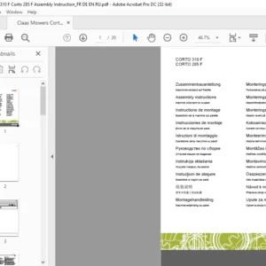 Claas Corto 310 F Corto 285 F Assembly Instruction Manual FR_DE_EN_RU - PDF DOWNLOAD