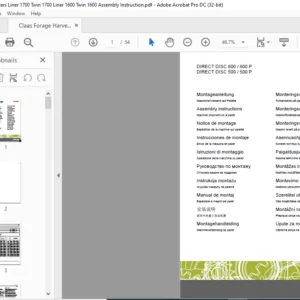 Claas DIRECT DISC 600 600 P DIRECT DISC 500 500 P Assembly Instructions Manual - PDF DOWNLOAD