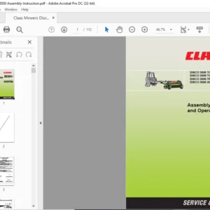 Claas DISCO 3000 TC TC Plus TC FG TC FG Plus TRC TRC Plus AS AS Plus Operator's Manual