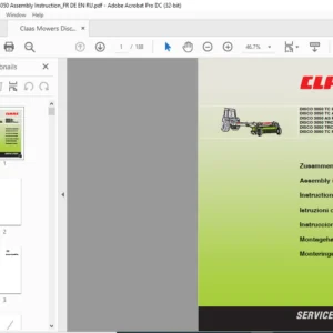 Claas DISCO 3050 TC Plus TC AS Plus AS Plus TRC Plus TRC AS Plus TC Plus Flapgrouper Assembly Manual DE_EN_FR_IT
