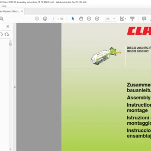 Claas Disco 2650 RC PLUS Disco 2650 RC Assembly Manual DE_EN_FR_IT - PDF DOWNLOAD