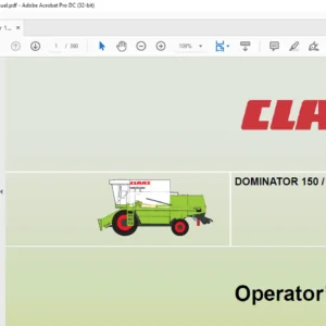 Claas Dominator 150 140 130 Operator's Manual - PDF DOWNLOAD