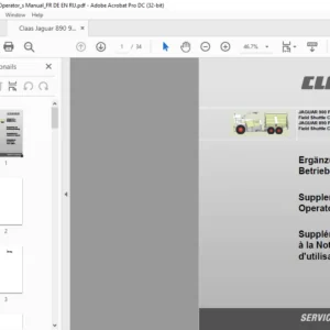 Claas JAGUAR 900 Profistar JAGUAR 890 Profistar Operator's Manual FR_DE_EN - PDF DOWNLOAD