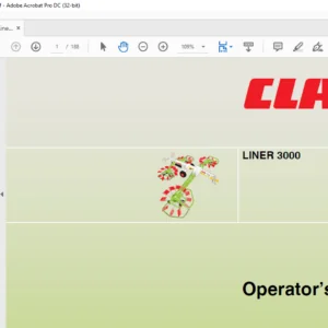 Claas Liner 3000 Operator's Manual - PDF DOWNLOAD