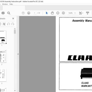 Claas Markant 65 Assembly Manual - PDF DOWNLOAD