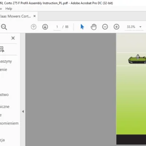Claas Mower CORTO 3150 F Profil 275 F ProfilInstrukcja montażu ieksploatacji Manual - PDF DOWNLOAD (Polish)