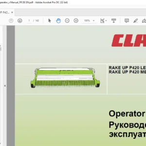 Claas RAKE UP P420 Lexion RAKE UP P420 MEDION MEGA Operator's Manual EN_RU - PDF DOWNLOAD