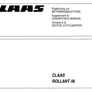 Claas Rollant 46 Operator's Manual FR_DE_EN - PDF DOWNLOAD