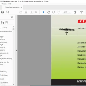 Claas Swathers Volto 1320 T Assembly Instruction FR_DE_EN_IT_NL_ES - PDF DOWNLOAD