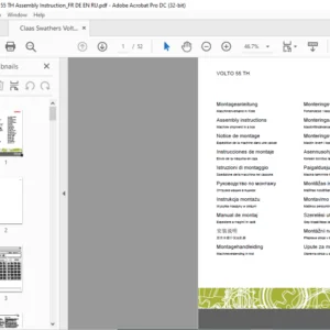 Claas Swathers Volto 55 TH Assembly Instruction Manual - PDF DOWNLOAD