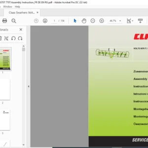 Claas Swathers Volto 870T 770T Assembly Instruction Manual FR_DE_EN_IT - PDF DOWNLOAD