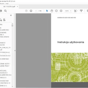 Claas Tractor Axion 810 820 830 840 850 Instrukcja użytkowania - PDF DOWNLOAD (Polish)