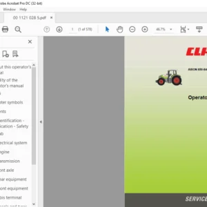 Claas Tractor Axion 850 840 830 820 810 Cebis Operator's Manual - PDF DOWNLOAD