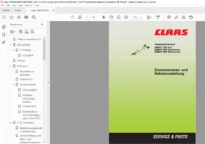 Claas DIRECT DISC 610 520 Assembly & Operator Manual (German) PDF
