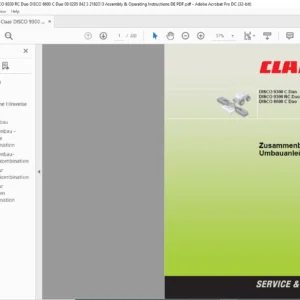 Class DISCO 9300 C Duo 9300 RC Duo 8600 C Duo Zusammenbau- und Umbauanleitung Manual - PDF DOWNLOAD (German)