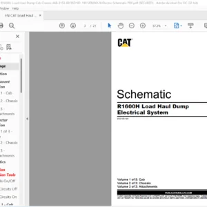 EN CAT Load Haul Dump R1600H Load Haul Dump Electrical Schematic Manual - PDF DOWNLOAD