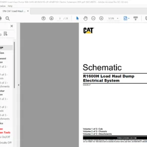 EN CAT Load Haul Dump R1600H Load Haul Dump Electrical System Schematic Manual - PDF DOWNLOAD