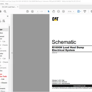 EN CAT Load Haul Dump R1600H Load Haul Dump Electrical System Schematic Manual - PDF DOWNLOAD