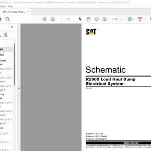 EN CAT Load Haul Dump R2900 Load Haul Dump Hydraulic System Schematic Manual - PDF DOWNLOAD