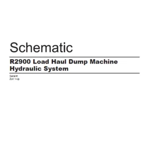 EN CAT Load Haul Dump R2900 Load Haul Dump Machine Hydraulic System Schematic Manual - PDF DOWNLOAD