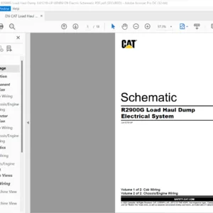 EN CAT Load Haul Dump R2900G COMMAND Load Haul Dump Electrical System Schematic Manual