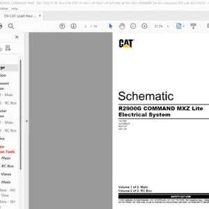 EN CAT Load Haul Dump R2900G COMMAND MXZ Lite Electrical System Schematic Manual - PDF DOWNLOAD