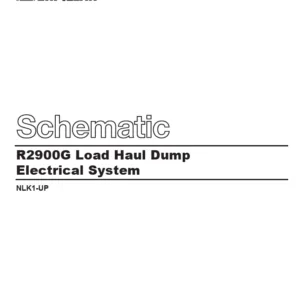 EN CAT Load Haul Dump R2900G Load Haul Dump Electrical System Schematic Manual -  PDF DOWNLOAD