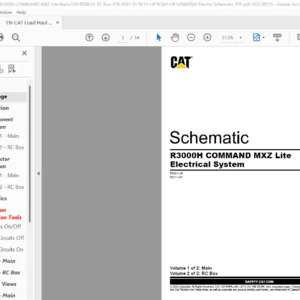 EN CAT Load Haul Dump R3000H COMMAND MXZ Lite Electrical System Schematic Manual - PDF DOWNLOAD