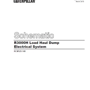 EN CAT Load Haul Dump R3000H Load Haul Dump Electrical System Schematic Manual - PDF DOWNLOAD