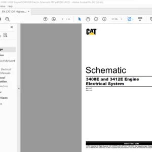 EN CAT Off-Highway 3408E and 3412E Engine Electrical system Schematic Manual - PDF DOWNLOAD